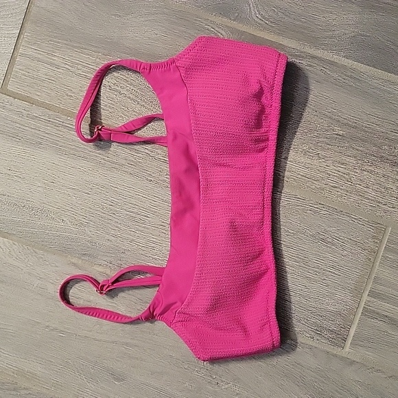 Sanctuary sandbar solids hibiscus pink seamed bikin top - Picture 3 of 6